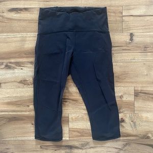 Lululemon Train Times Crop Leggings (17")-Black Size 8